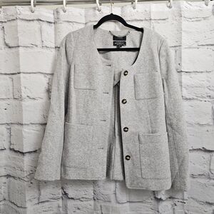 J. Crew Tie-waist lady jacket in Italian knit wool Size 6 Missing Belt